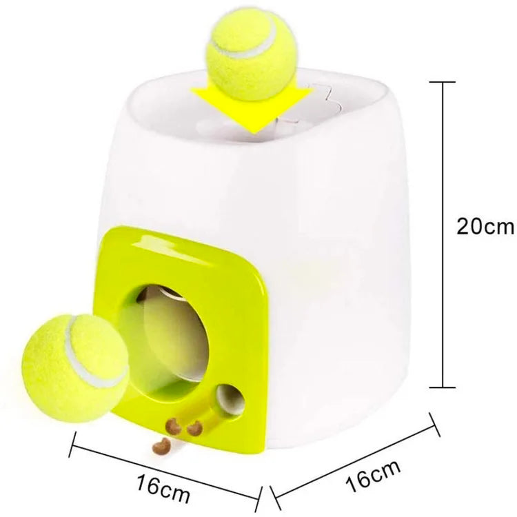 Environmentally friendly intelligent pet tennis feeder toy