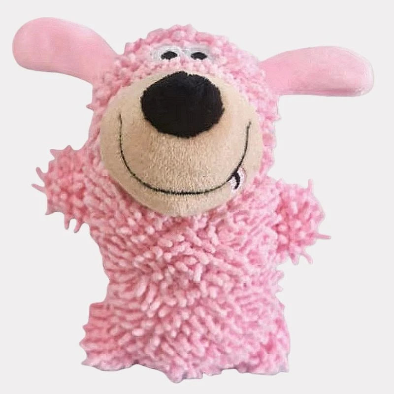 Plush cartoon interactive teeth cleaning and grinding toy