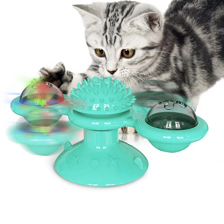 Cat Puzzle Cat Game Toy with Rotating Wheel