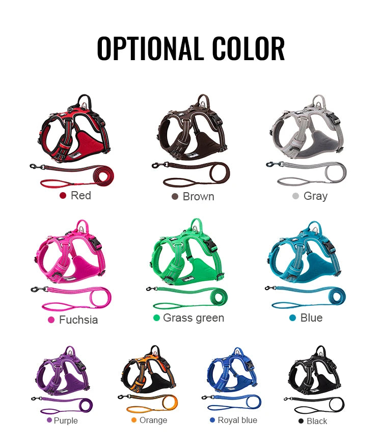 Truelove Luxury Adjustable Best Pet Harness Leash Collar Set Reflective Anti Pull Premium Dog Training Vest for Small Large Cats
