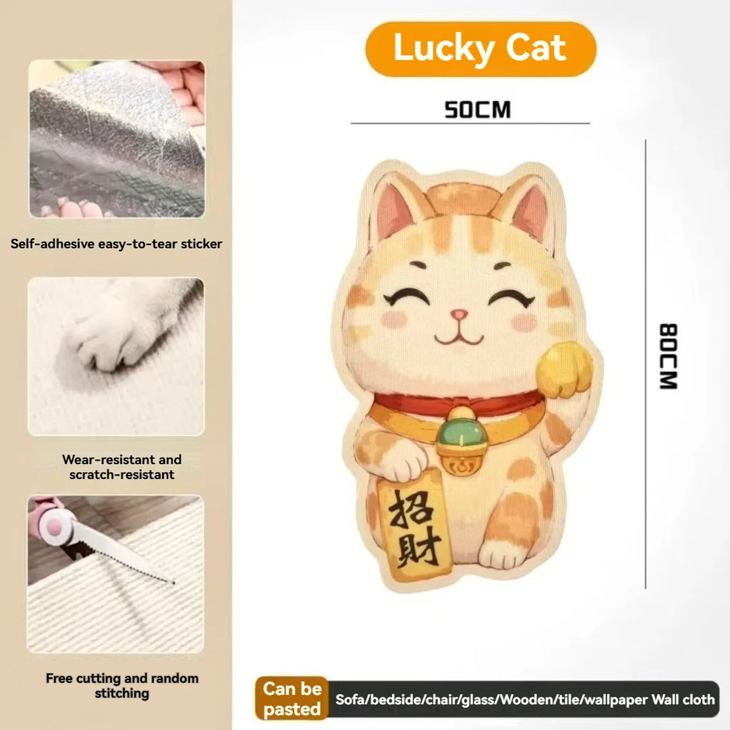 Cartoon cat climbing wall sticker sofa protection sticker scratch resistant and wear-resistant multifunctional wall sticker cat scratch board