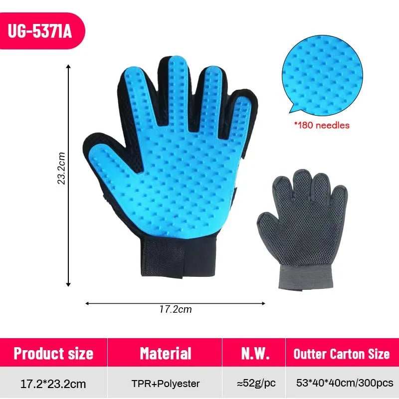 Hot selling 2-in-1 Five Finger Hair Removal Silicone Pet Cat Cleaning Hair Removal Device Beauty Hair Removal Bath Brush Gloves