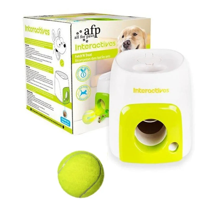 Environmentally friendly intelligent pet tennis feeder toy