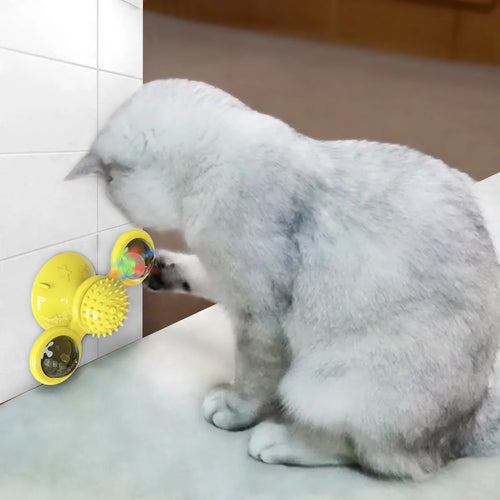 Cat Puzzle Cat Game Toy with Rotating Wheel