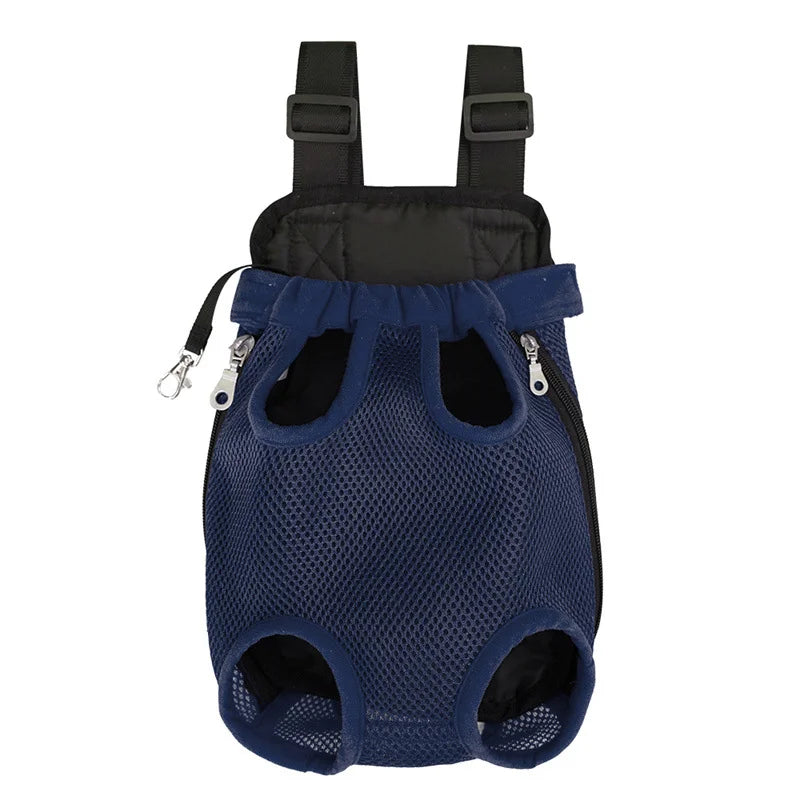 Breathable mesh pet backpack, foldable outdoor travel dog backpack