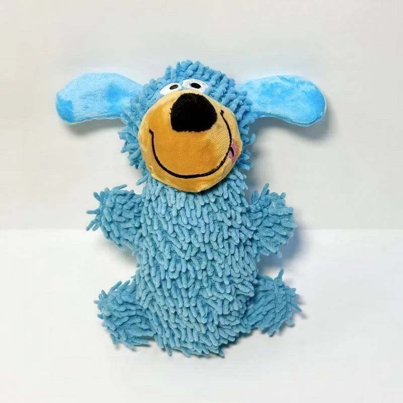 Plush cartoon interactive teeth cleaning and grinding toy