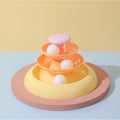 Cat toy with three-layer turntable trajectory ball stick for self entertainment, relieving boredom and preventing bites