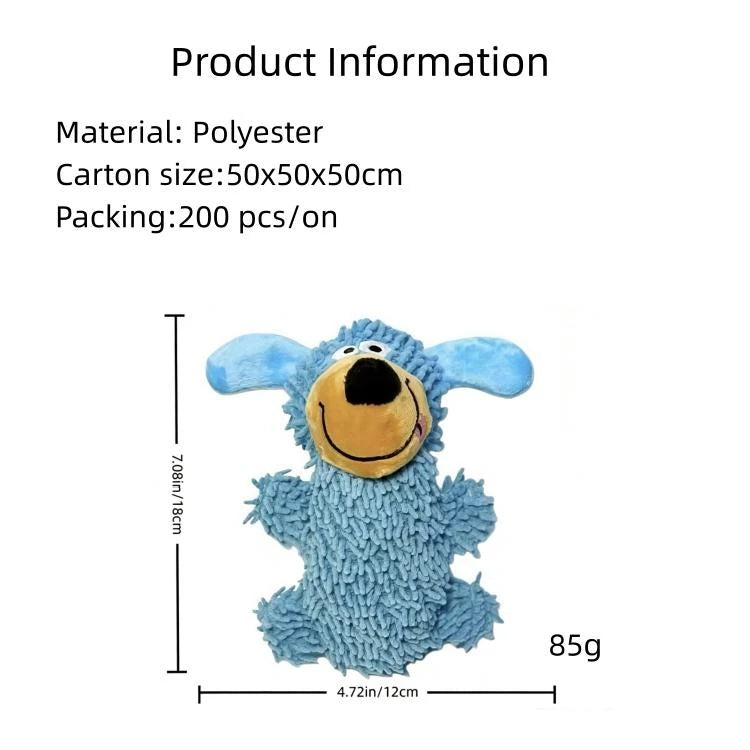 Plush cartoon interactive teeth cleaning and grinding toy