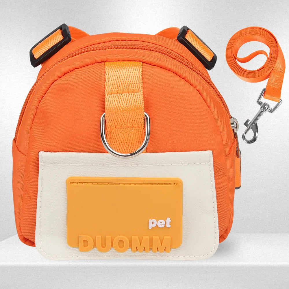 Outdoor pet walking harness backpack