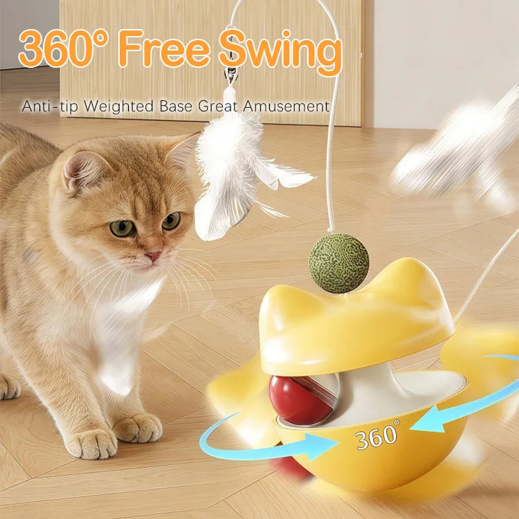 Multi functional interactive puzzle cat toy