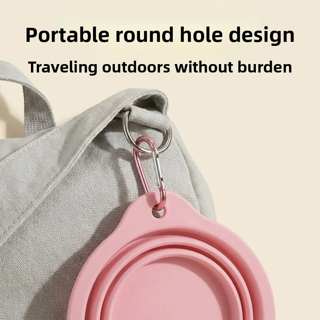 Foldable pet feeding and drinking bowl