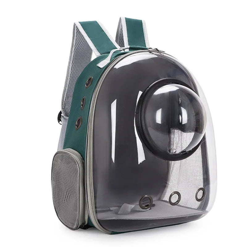 New PVC transparent cat bag with stylish space cabin, breathable and lightweight, capable of bearing 7 kilograms, side window
