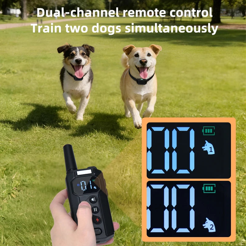 Remote control dog training collar with vibration function, 4000 feet range