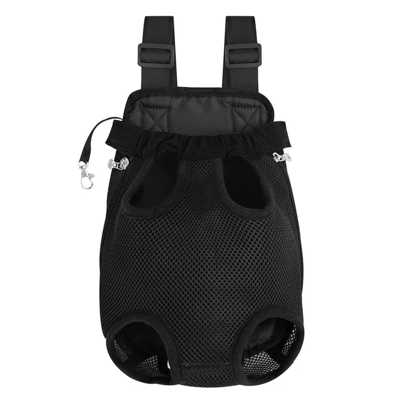 Breathable mesh pet backpack, foldable outdoor travel dog backpack