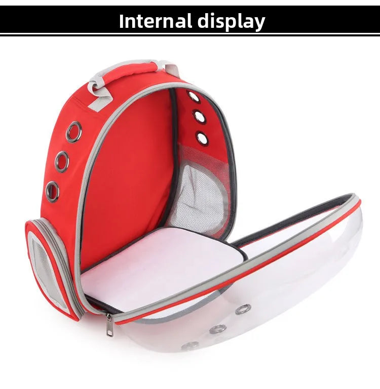 Ventilation transparent pet cat backpack outdoor capsule backpack