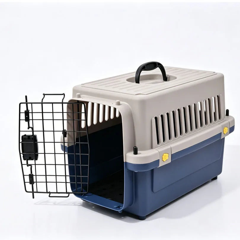 Snap on portable pet air transport cage