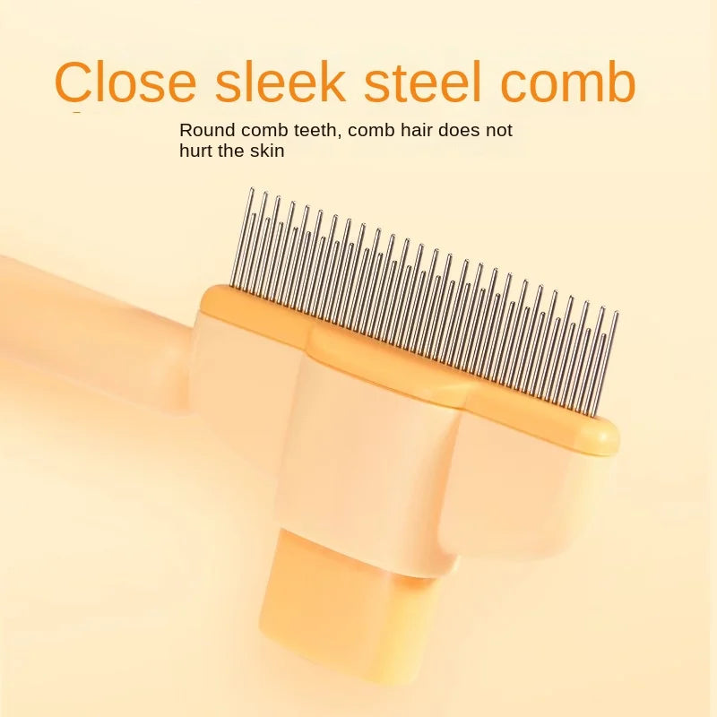 Environmentally friendly automatic pet plastic ABS brush for cat and dog hair removal tool