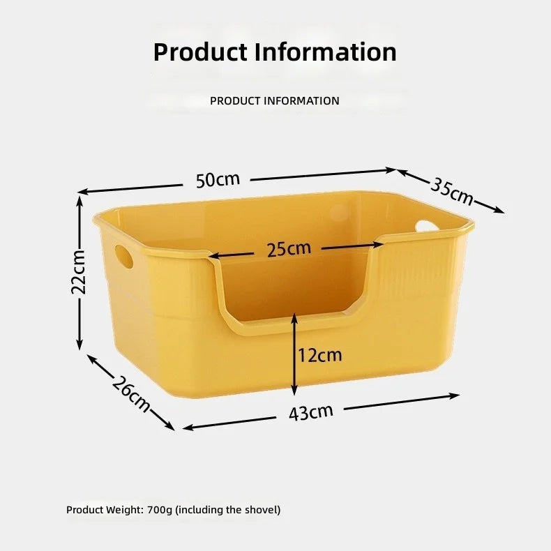 Large splash proof heavy-duty plastic fully automatic cat litter box