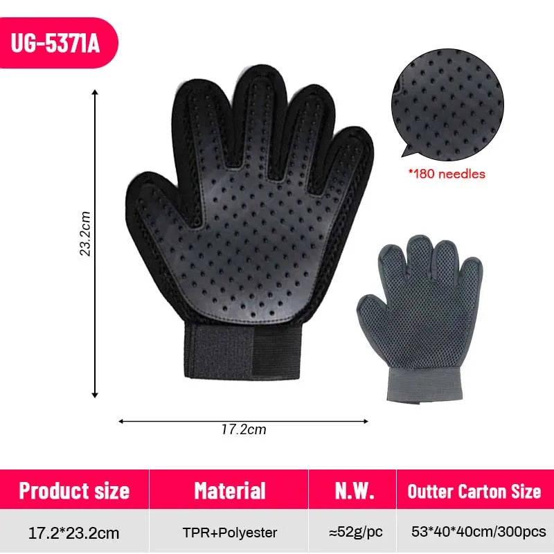 Hot selling 2-in-1 Five Finger Hair Removal Silicone Pet Cat Cleaning Hair Removal Device Beauty Hair Removal Bath Brush Gloves