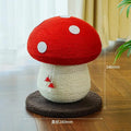 Full sisal red mushroom shaped cat scratch board