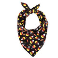 Pet dog scarf, Halloween pumpkin pattern, luxurious double-sided pet cat and dog scarf