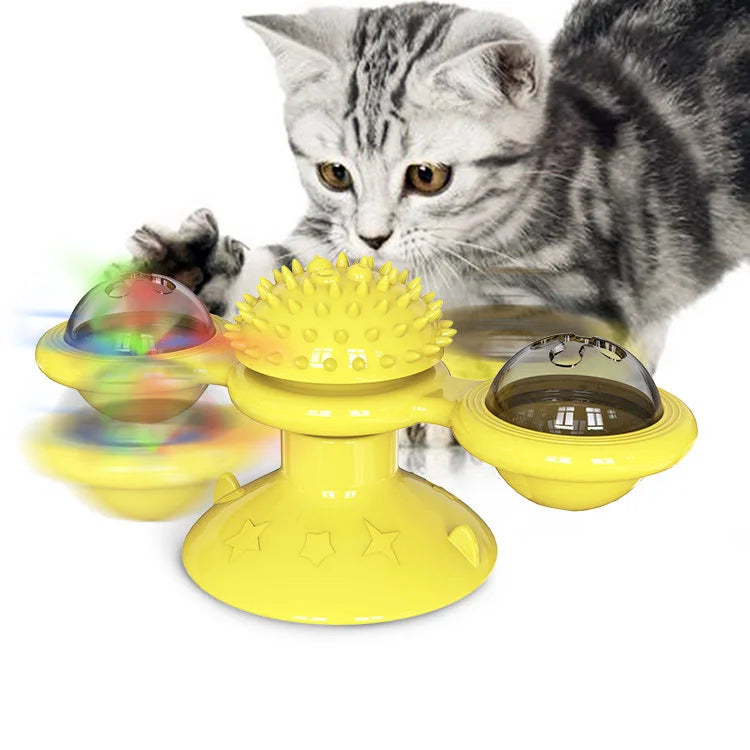 Cat Puzzle Cat Game Toy with Rotating Wheel
