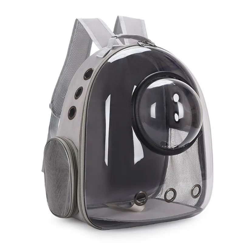 New PVC transparent cat bag with stylish space cabin, breathable and lightweight, capable of bearing 7 kilograms, side window