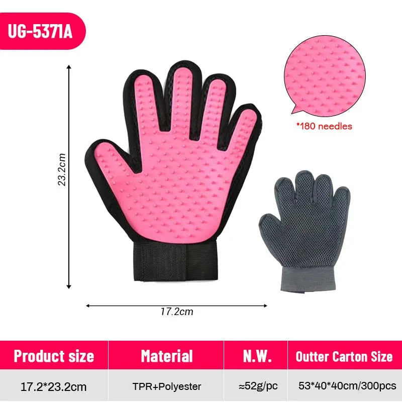 Hot selling 2-in-1 Five Finger Hair Removal Silicone Pet Cat Cleaning Hair Removal Device Beauty Hair Removal Bath Brush Gloves