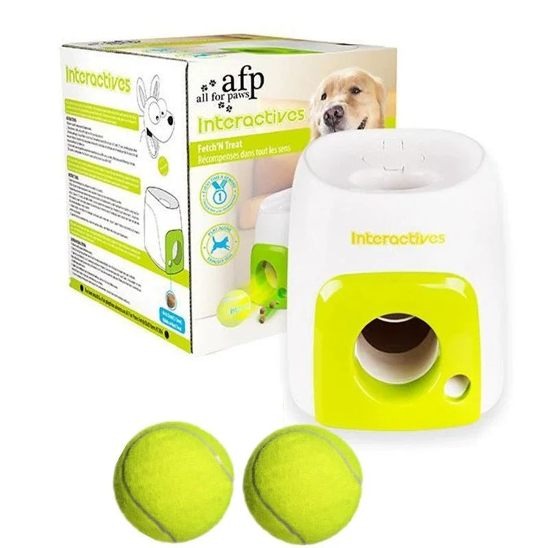 Environmentally friendly intelligent pet tennis feeder toy