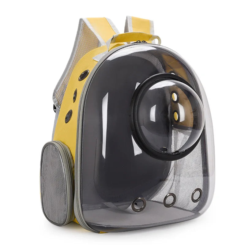 New PVC transparent cat bag with stylish space cabin, breathable and lightweight, capable of bearing 7 kilograms, side window
