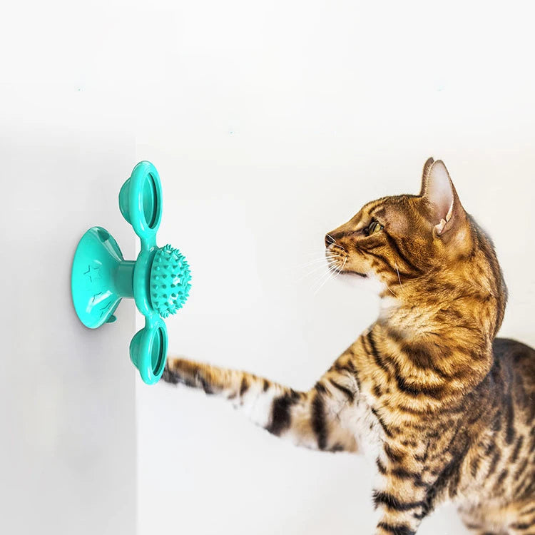 Cat Puzzle Cat Game Toy with Rotating Wheel