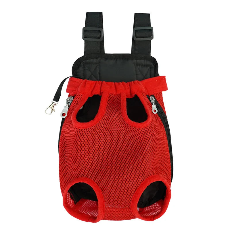 Breathable mesh pet backpack, foldable outdoor travel dog backpack