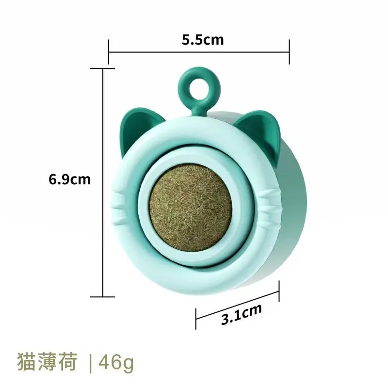 Cat clip ball interactive cat toy 360 degree rotation cat clip snacks