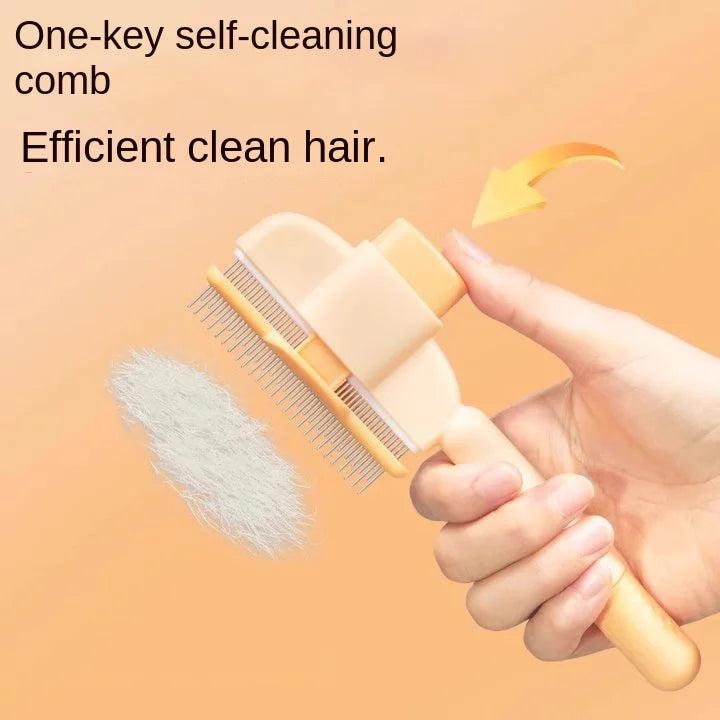 Environmentally friendly automatic pet plastic ABS brush for cat and dog hair removal tool