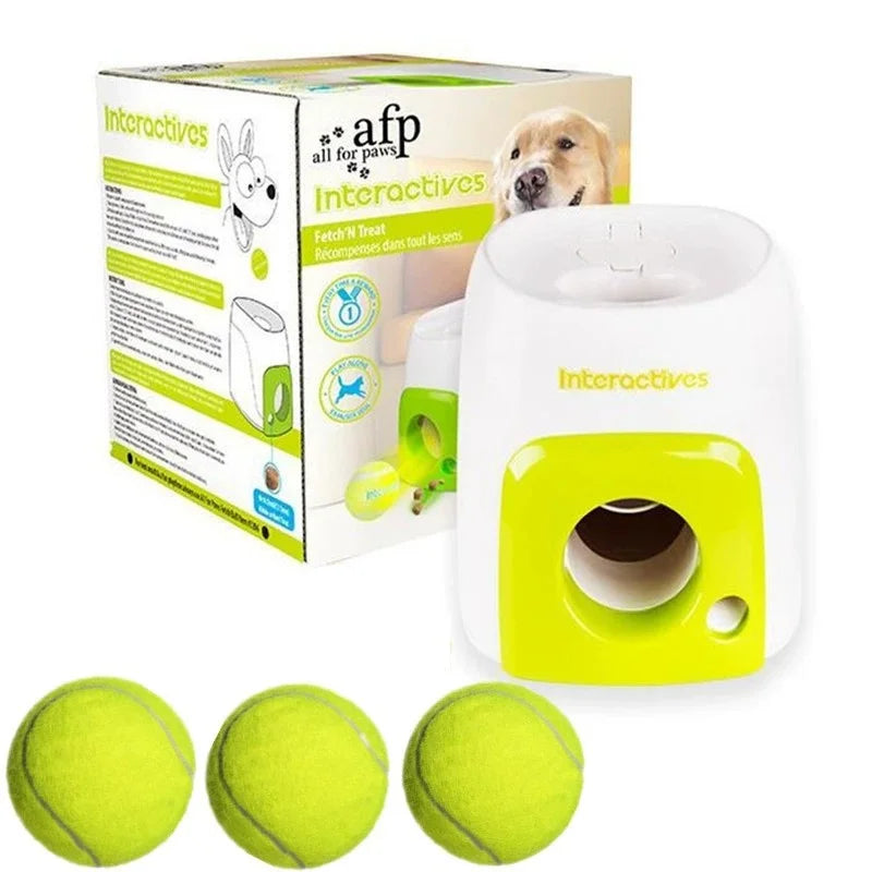 Environmentally friendly intelligent pet tennis feeder toy