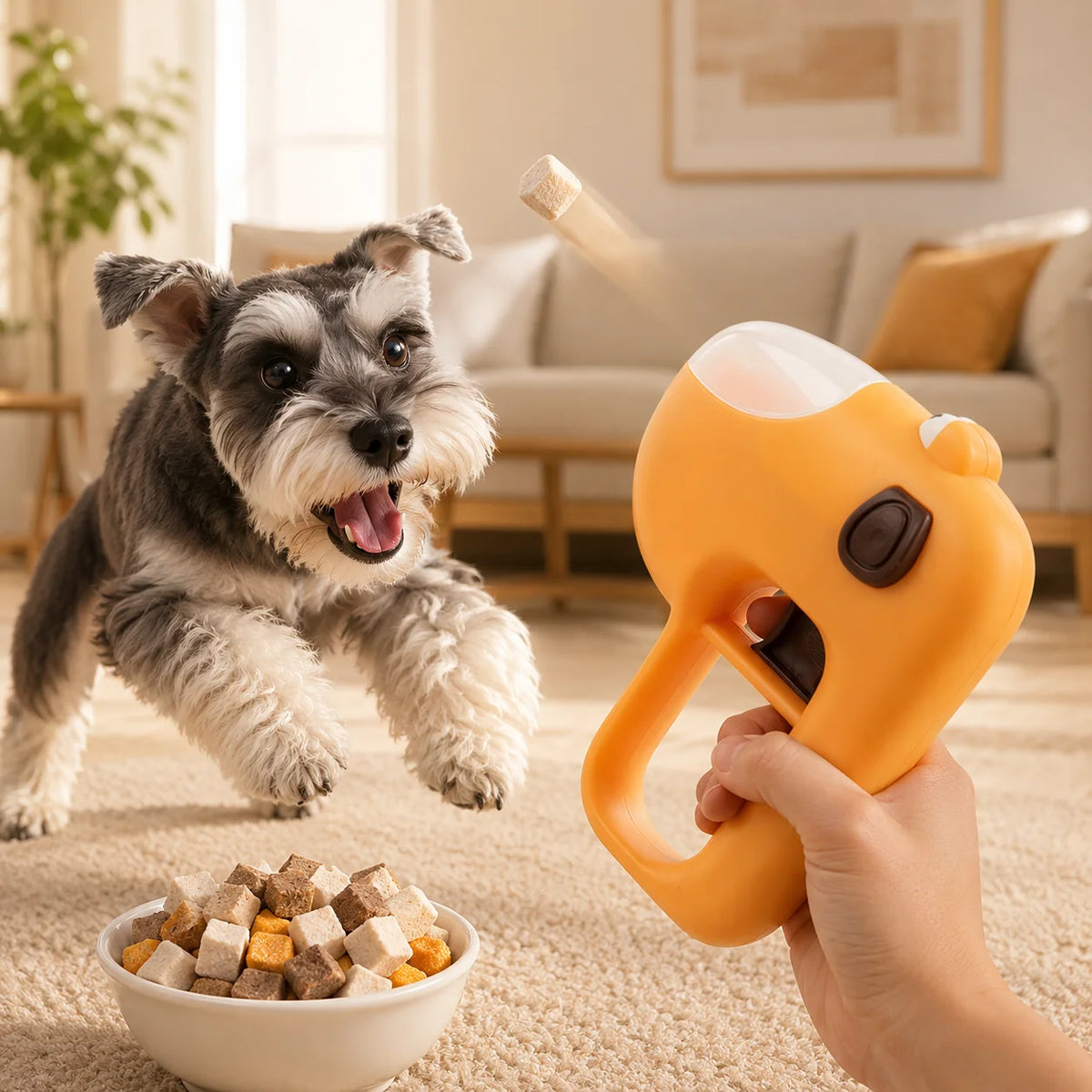 Dog toy freeze-dried treat reward training feeder